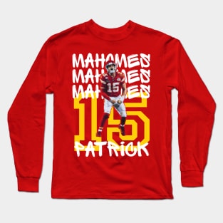 Mahomes chiefs pixel art Long Sleeve T-Shirt